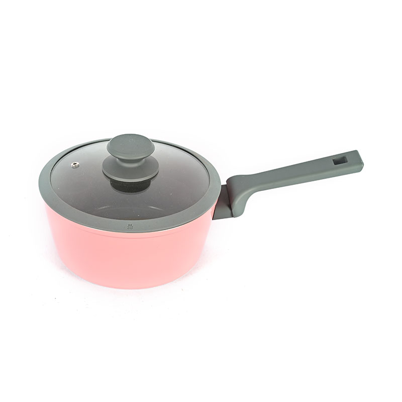 Telamon Pink & Grey Chic Cubriz de cerámica Cocina Forjada Juego de utensilios