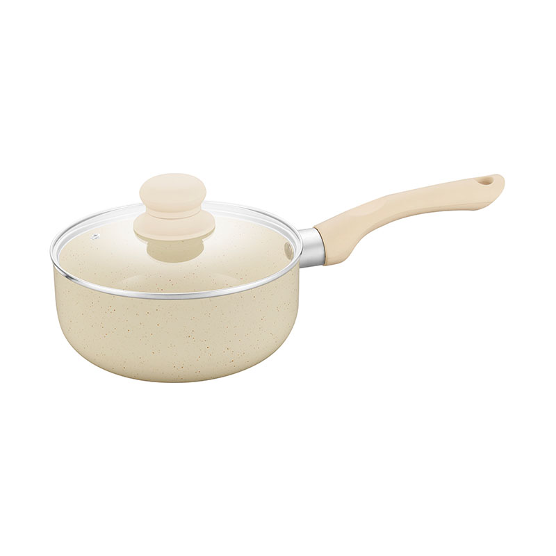 Beige Set Pot como utensilios de cocina presionados con manija desmontable