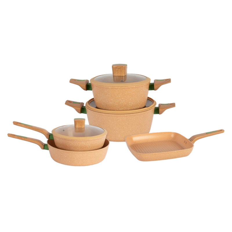 Construcción duradera de marrón claro juegos de cocina forjados