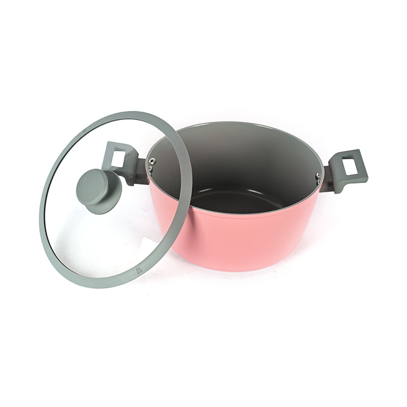 Telamon Pink & Grey Chic Cubriz de cerámica Cocina Forjada Juego de utensilios