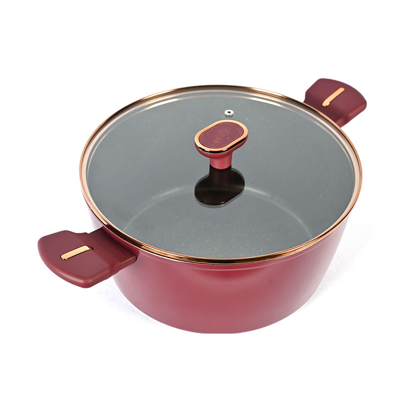 Telamon Burgundy utensilios de cocina con accesorios de borde dorado