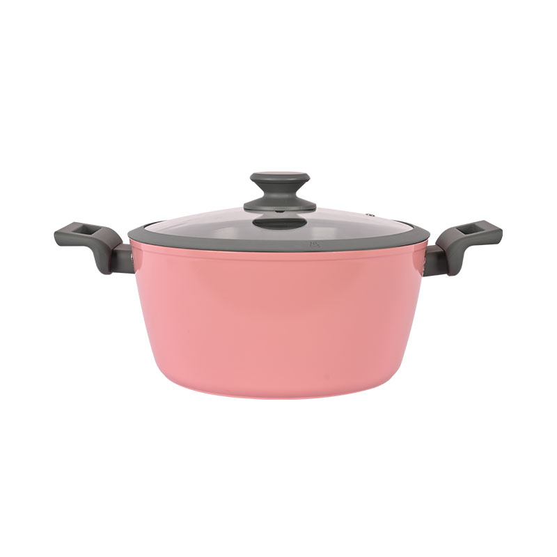 Telamon Pink & Grey Chic Cubriz de cerámica Cocina Forjada Juego de utensilios