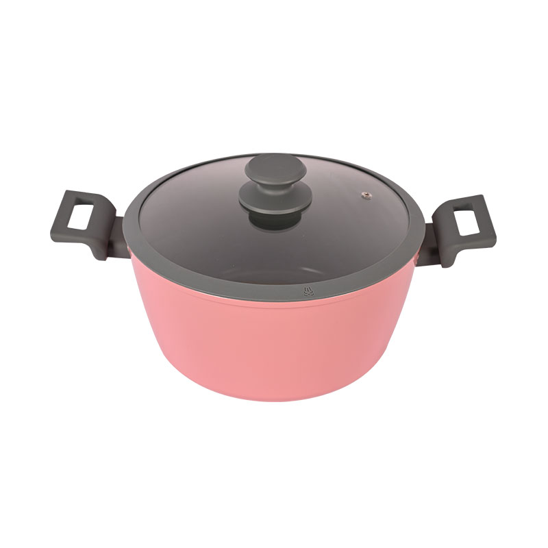 Telamon Pink & Grey Chic Cubriz de cerámica Cocina Forjada Juego de utensilios