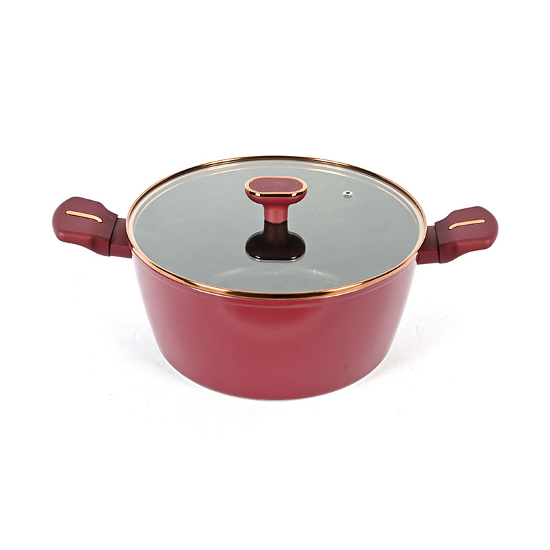 Telamon Burgundy utensilios de cocina con accesorios de borde dorado
