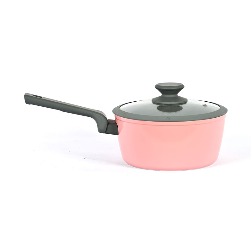 Telamon Pink & Grey Chic Cubriz de cerámica Cocina Forjada Juego de utensilios