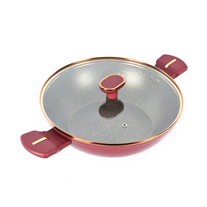 Telamon Burgundy utensilios de cocina con accesorios de borde dorado