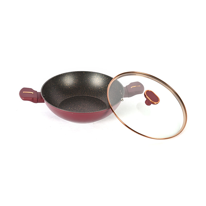 Telamon Burgundy utensilios de cocina con accesorios de borde dorado
