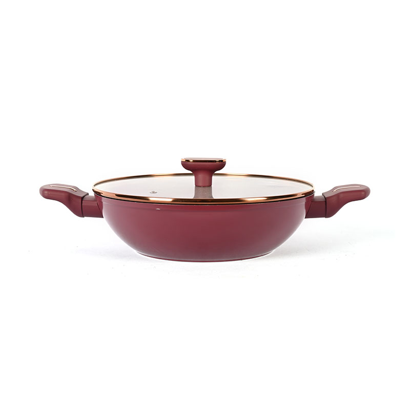 Telamon Burgundy utensilios de cocina con accesorios de borde dorado