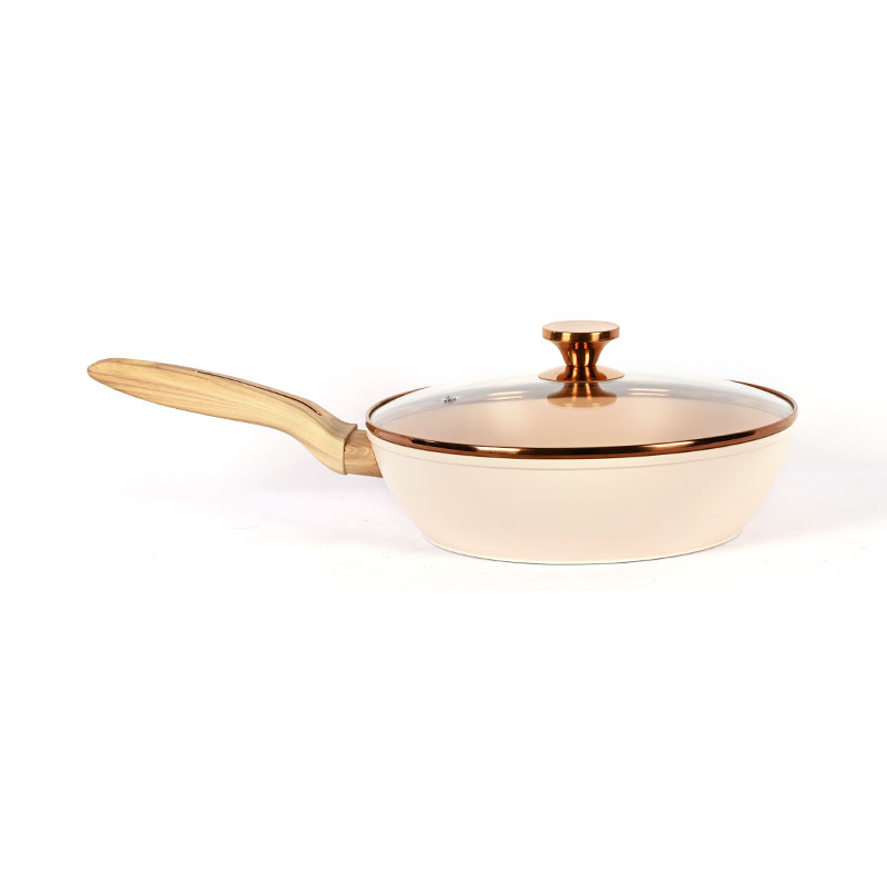 Telamon beige utensilios de cocina con accesorios de borde dorado