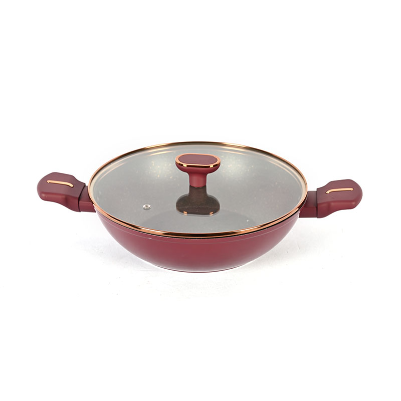 Telamon Burgundy utensilios de cocina con accesorios de borde dorado