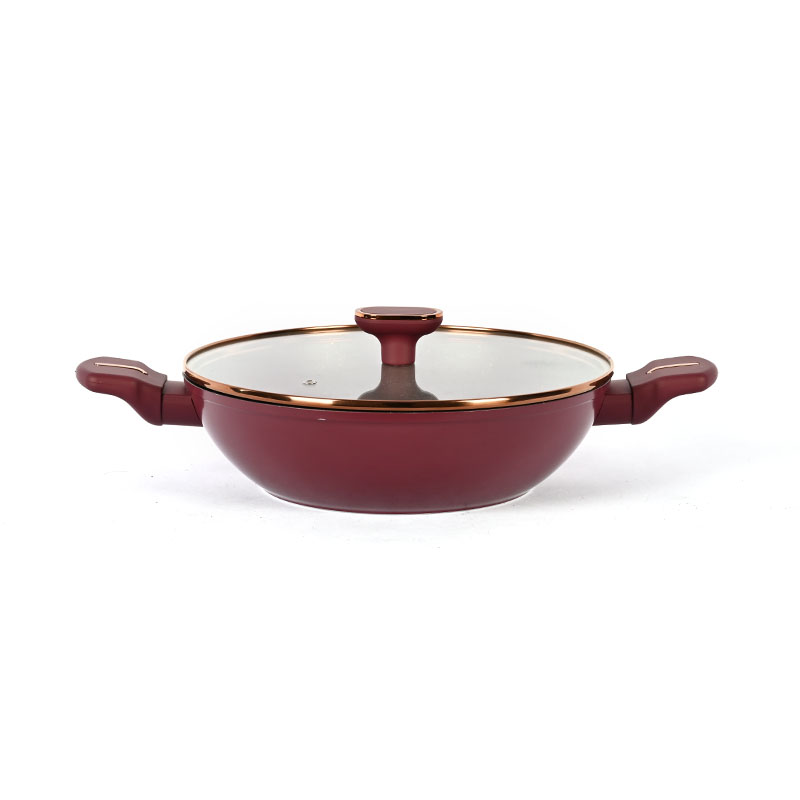 Telamon Burgundy utensilios de cocina con accesorios de borde dorado