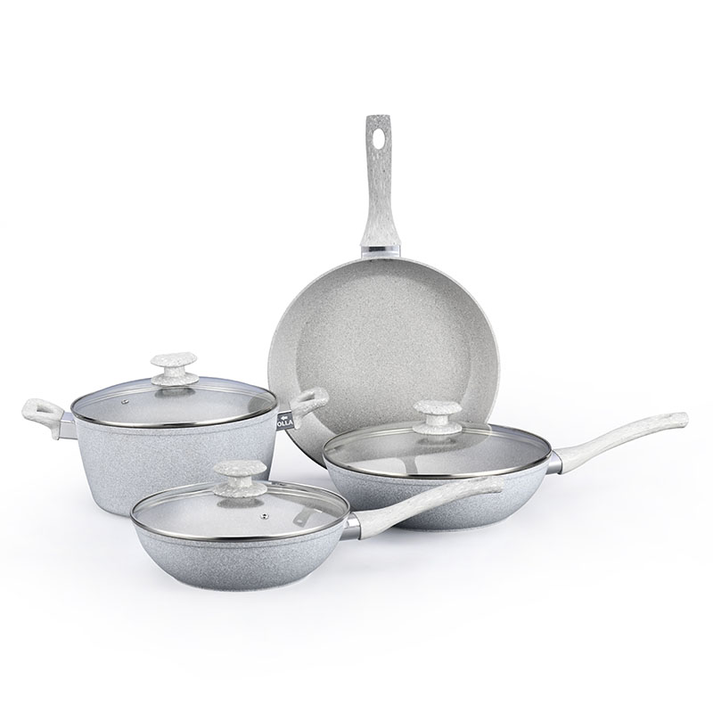 Telamon White Granite Forged utensilios de cocina forjados