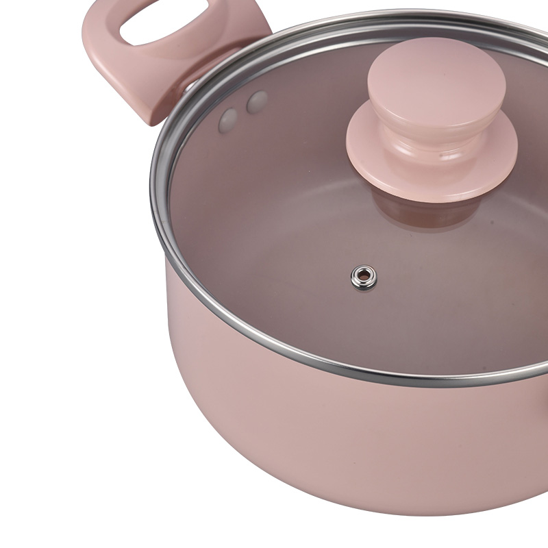 Telamon Pink Ceramic Cook -Winkets de cocción de utensilios