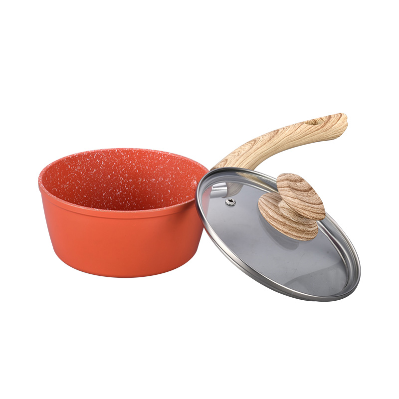 Telamon Tangerine Marble Coating Cookware de coches de cocina