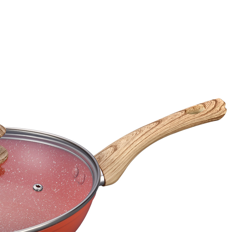 Telamon Tangerine Marble Coating Cookware de coches de cocina