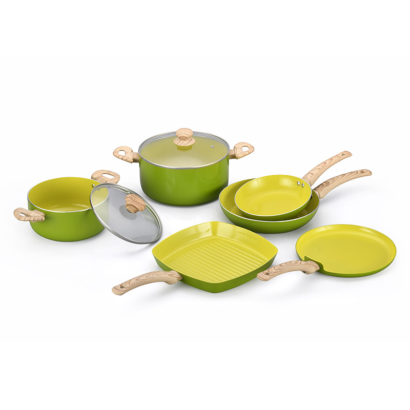 Telamon nuevo juego de utensilios de cocina antiadherentes de oliva verde oliva