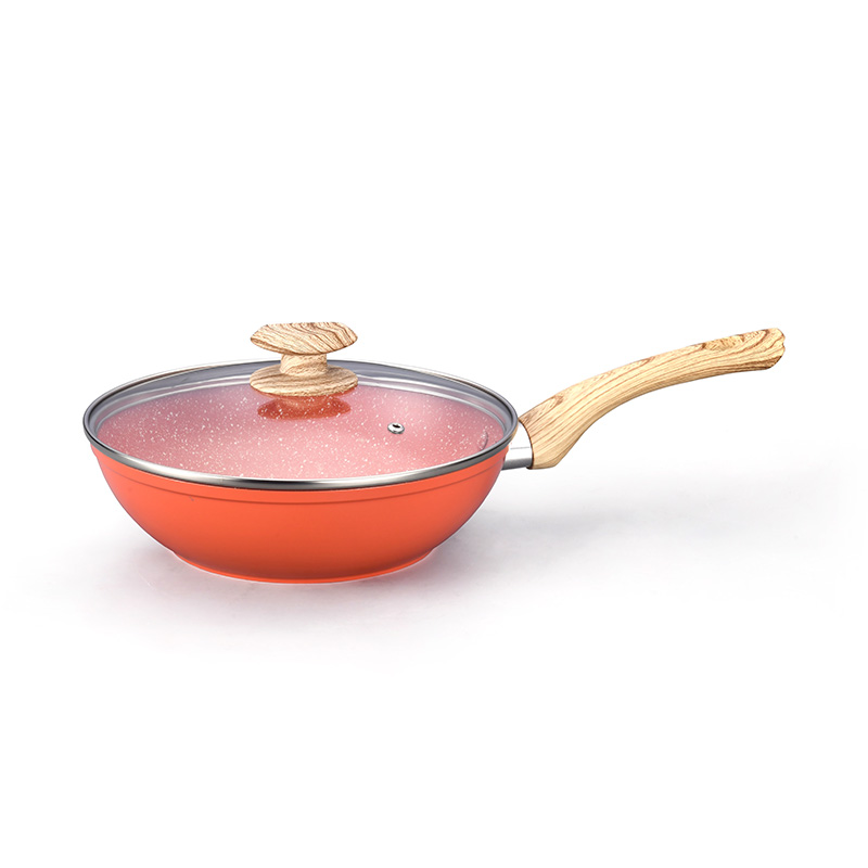Telamon Tangerine Marble Coating Cookware de coches de cocina