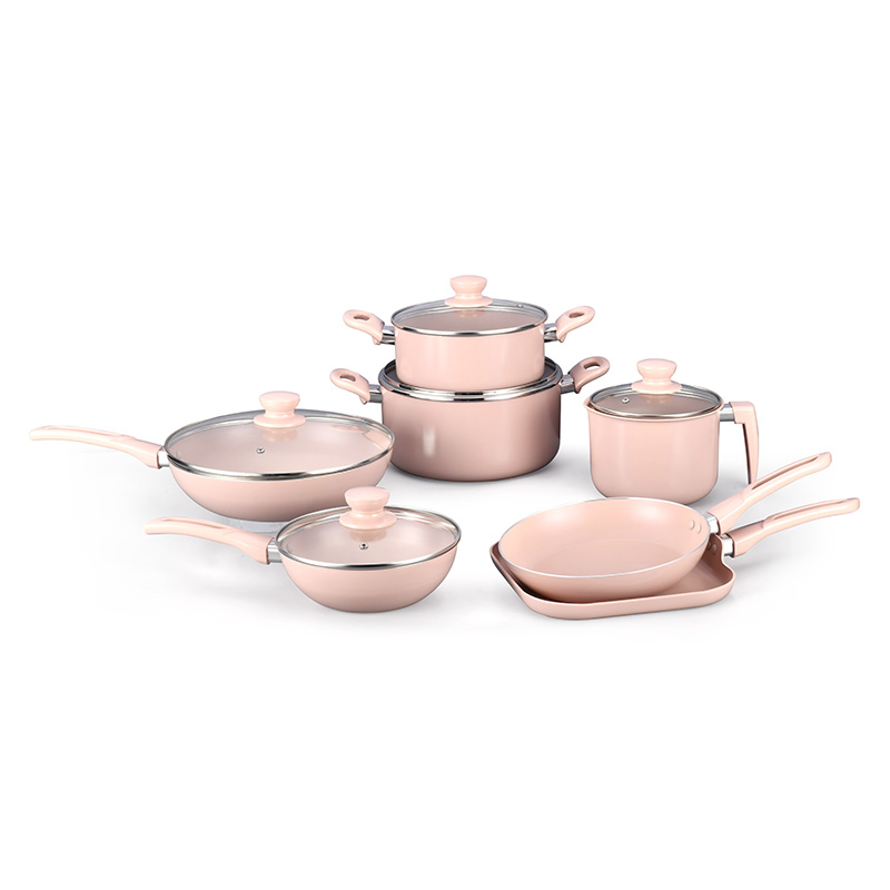 Telamon Pink Ceramic Cook -Winkets de cocción de utensilios