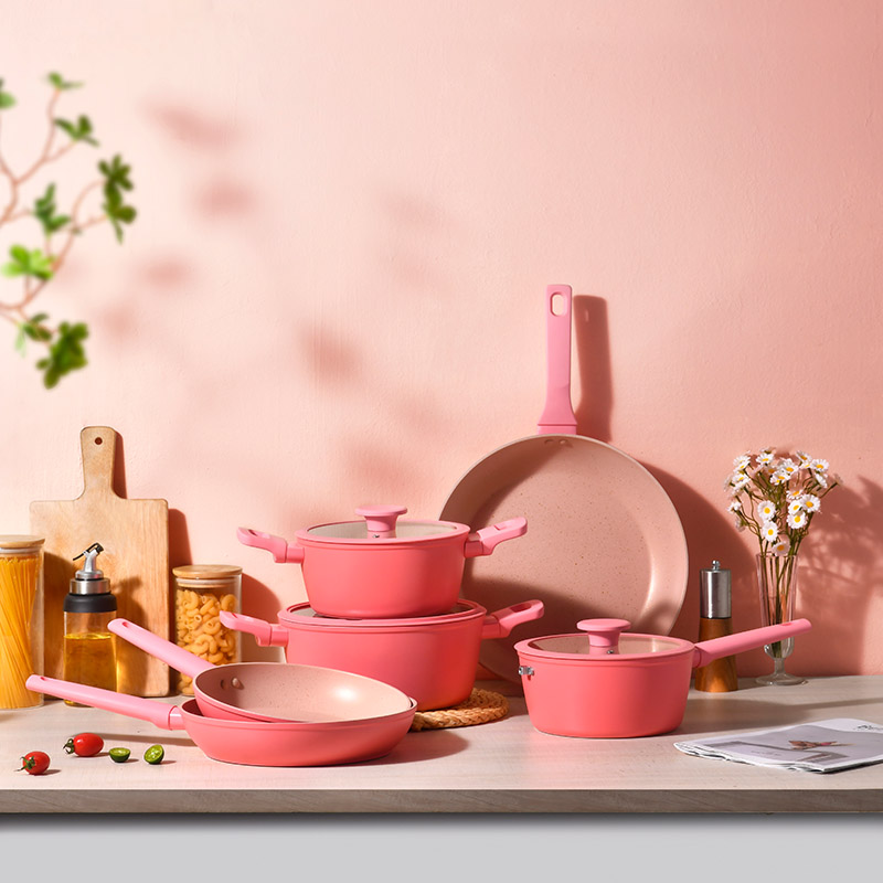 Telamon Minimalista Pink Series Fored utensilios de cocina forjados